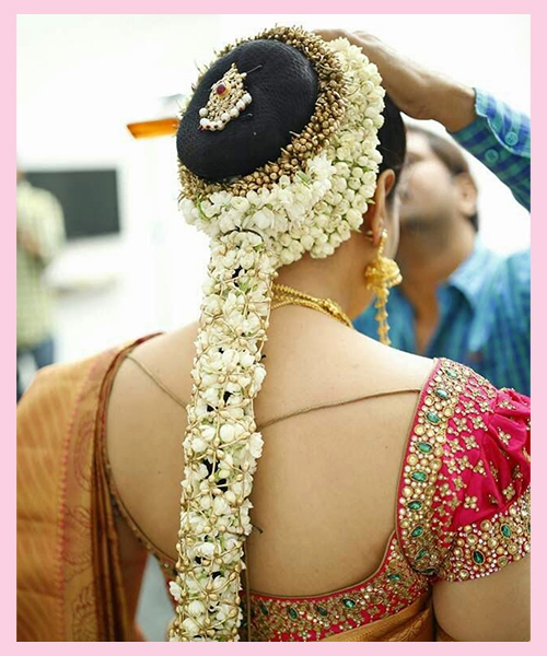 simple hair style for indian wedding