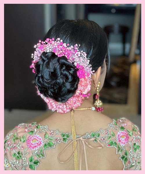 simple hair style for indian wedding