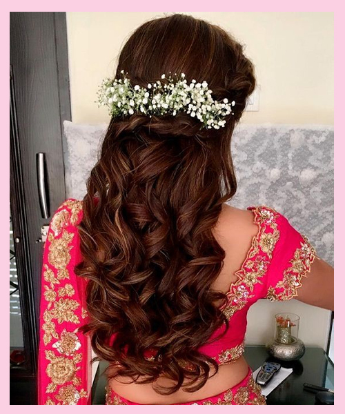 simple hair style for indian wedding