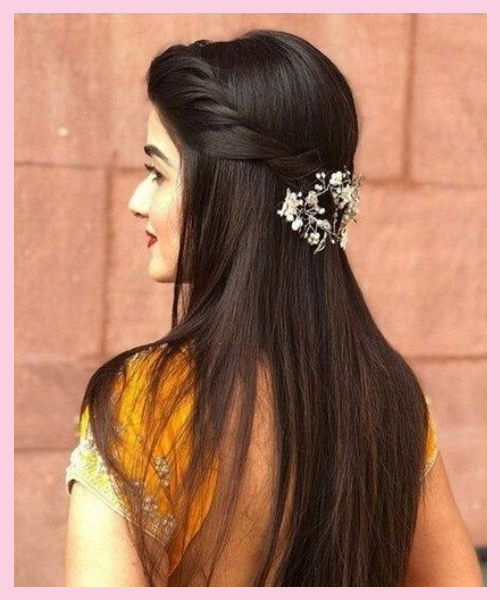 simple hair style for indian wedding